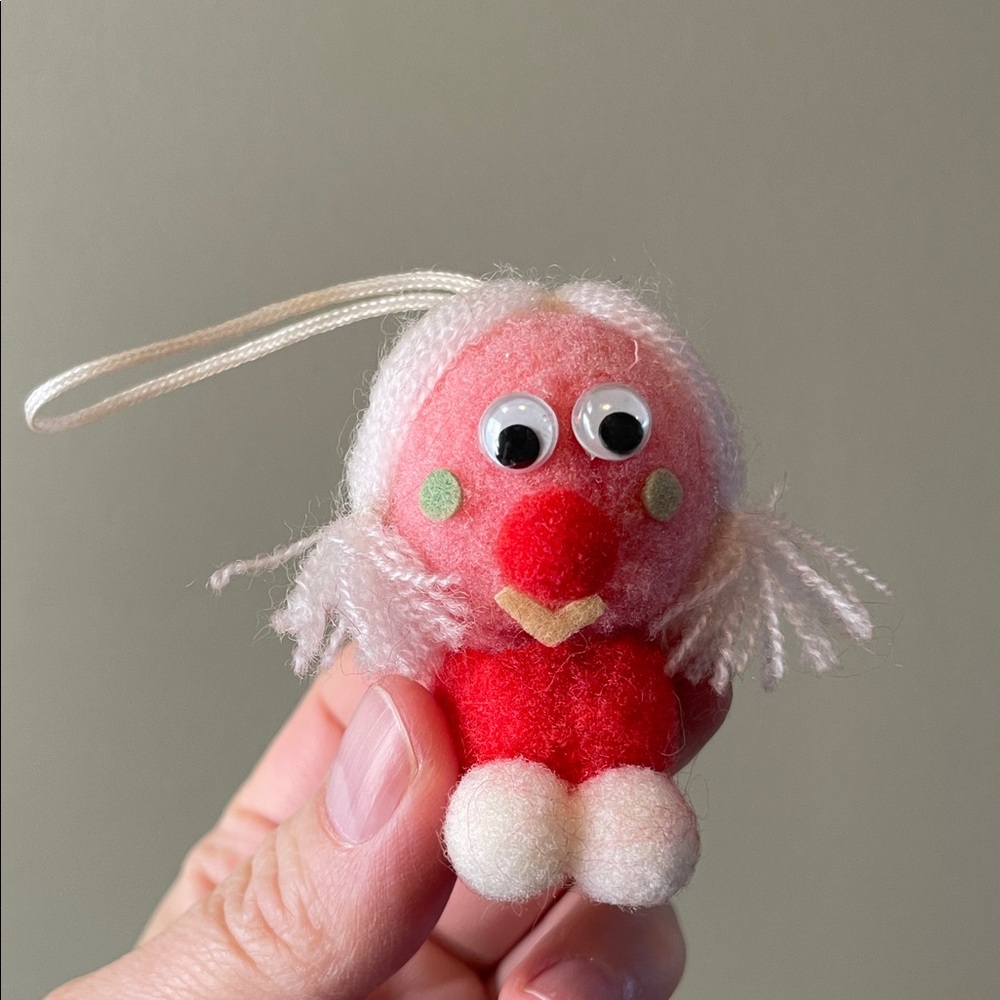 Vintage 1960s Doll POMPOM Toy Bag Charm Rare Kitschy Gift